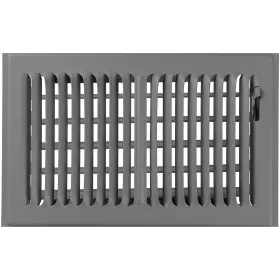 Shoemaker Manufacturing 884881887710 6x10 Floor Register Storm Gray Heavy Duty Metal Vent Cover For