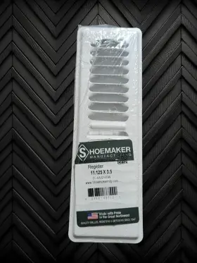 Ec-aa02010gw Shoemaker Manufacturing Mfg. White Register 11.125 X 3.5 Ec-aa0210gw