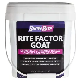 70-1203-53 Showrite 70-1203-53/4 Supplement 5.75 Lb Pail For Show Goats - Maximize Rack Shape