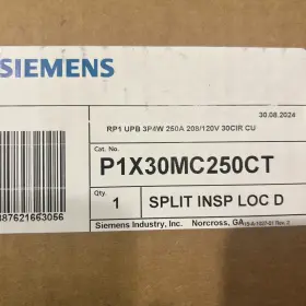 Siemens P1x30mc250ct 250a 3-phase 4-wire Copper Bus Panelboard Interior