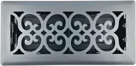 Vic410-gry Sierra Gates 4 Inch X 10 Victorian Floor Register In Granite Grey Finish - Vent Covers For Home