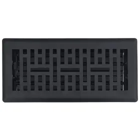 Sierra Grates 850042081075 Precision Flow 4 Inch X10 Steel Floor Register - Metro Design Textured Black F