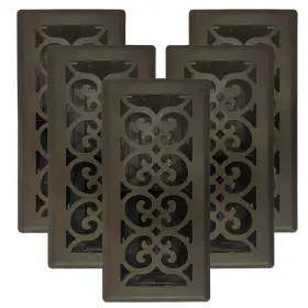 Sierra Grates 850042081839 4 Inch X 10 Victorian Design Floor Register In Metallic Bronze Finish - Vent Cov