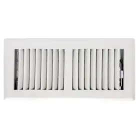 Sierra Grates 850042081921 Precision Flow 4 Inch X 14 Steel Floor Register - 2 Way Louvered Design Glacier W