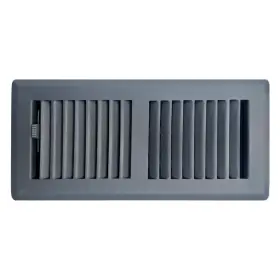 Sierra Grates 850042081938 Precision Flow 4 Inch X 14 Steel Floor Register - 2 Way Louvered Design Grey Fini