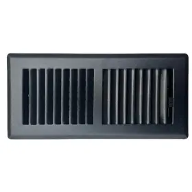 Sierra Grates 850042081983 Precision Flow 4 Inch X 12 Steel Floor Register - 2 Way Louvered Design Black F