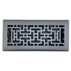 Sierra Grates 850055240131 4 Inch X 12 Oriental Floor Register In Granite Grey Finish - Vent Covers For Hom