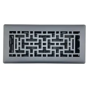 Sierra Grates 850055240148 4 Inch X 10 Oriental Floor Register In Granite Grey Finish - Vent Covers For Hom
