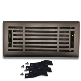 Sierra Grates 850055240551 4 Inch X 10 Linear Design Steel Floor Register In Mettalic Bronze Finish With Mo