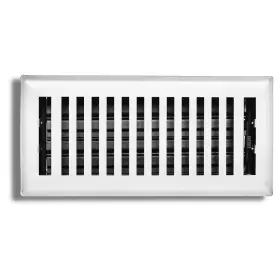 Ctp414-wht Sierra Grates 4 Inch X 14 Contemporary Design Steel Floor Register White Decorative Air