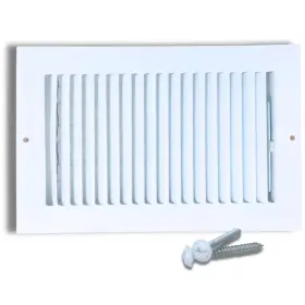 Owc408-wht Sierra Grates 4x8 Inch White Air Vent Cover - One-way Louvered Register For Walls And Ceilings