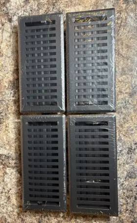 Ctp410-blk Sierra Grates Precision Flow Floor Register 4 Inch X 10 Black Cast Iron Finish Contemporary Design Pcs