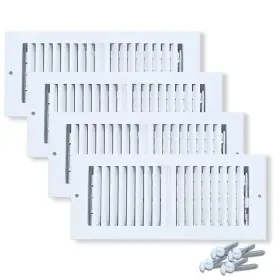 Twc410-wht-4 Sierra Grates Ceiling Vent Register 12x4 Steel 2-way Adjustable Air Supply Diffuser Grill