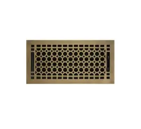 301643 Signature Hardware Honeycomb Brass Floor Register - 6 Inch X 10 6-5/8