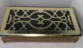 Vpnv410pn Signature Hardware Traditional Brass Floor Register 11.25 Inch X 5.20 Polished