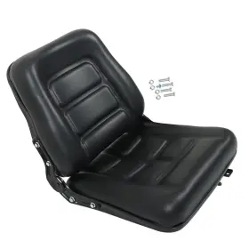 Silscvtt Tr-2818214-928278-ss Universal Forklift Seat Fold Down Tractor Adjustable Back Seatbelt Slide Black