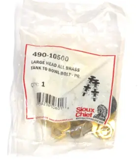 490-10500 Sioux Chief Tank Bolt Set 7/8 Inch Brass Deluxe Connection