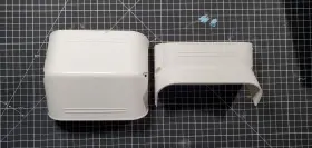 Scf140w Slim Duct - 45 Vertical Elbow White No Screws