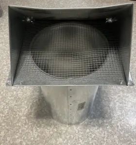 444-08 Snappy 8 Inch Wall Vent Cap - Heavy Duty Hooded Fresh Air Intake /with Screen/no Damper #2
