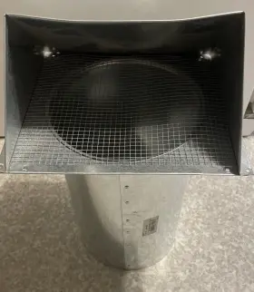 444-08 Snappy 8 Inch Wall Vent Cap - Heavy Duty Hooded Fresh Air Intake /with Screen/no Damper #3