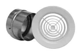 Pg-150 Soler And Palau White 6 Inch Intake Grille With Steel Collar