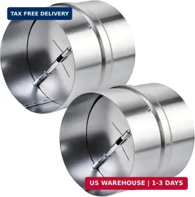 Soujoy So-backdraftdamper-4in-2p 2 Pack 4 Inch Backdraft Damper Duct One-way Airflow Draft Stopper