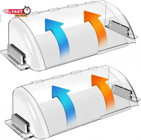 Soul Link 445056697669 2 Pack Adjustable Air Vent Deflector - 9 Inch To 15.5 Magnetic Floor Covers For