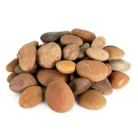 02-0289 Southwest Boulder & Stone 0.50 Cu. Ft. 3 Inch To 6 Sunburst Mexican Beach Pebble Smooth Round Rock For
