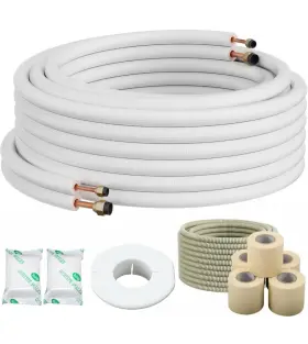 Ber415170 Spolehli Professional 50ft Mini Split Installation Kit - 1/4 Inch And 3/8 Copper Lineset New