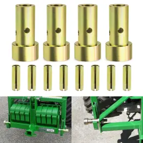 231221 Sporthfish Quick Hitch Adapter Bushings Set Fit For Cat 1 3-point Tractor Implements 4pc