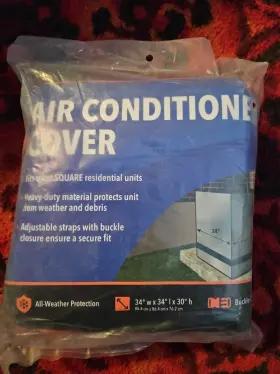 Square 850010398303 A/c Cover 34 Inch X 30 High - Weather Protection With Adjustable Strap