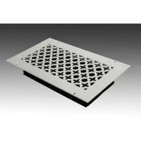 Steelcrest 313054143105 Victorian 12 Inch X 6 White Powder Coat Steel Wall Ceiling Vent With Opposed