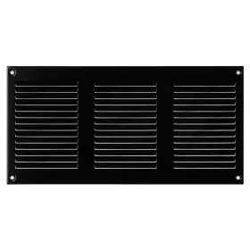 Mr3015m Steinberg14 Black Vent Cover 10x4 Duct Opening With Mesh - Wall And Ceiling Ventilation