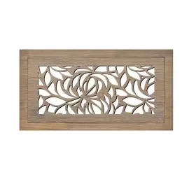 Stellar 313048786752 Duct Opening Size 6x12 - Overall 9x15 Leaves Design Hardwood Floor Register