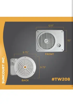 Tw208p Suncourt Thruwall Room-to-room Transfer Through Wall Vent Fan #2