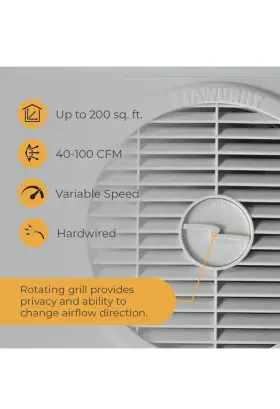 Tw208p Suncourt Thruwall Room-to-room Transfer Through Wall Vent Fan #3