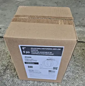 Zo206 Suncourt Zonemaster 6 Inch Adjustable Motorized Airflow Damper