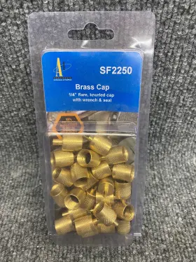 Sf2250 Supco Valve 1/4 Inch Flare Cap With Wrench Top Neoprene O-ring Seal 20 Pack