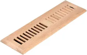 Fmwou410 Suzhou Homewell Wood Co. Ltd White Oak Floor Register Vent Flush Mount With Frame 4x10 Inch Unfinishe