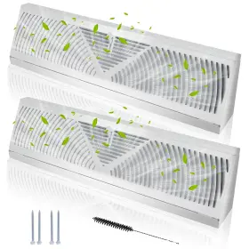 Swess 2uslxj014a 2 Pcs 18 Inch White Baseboard Register Duct Opening Size Air Diff