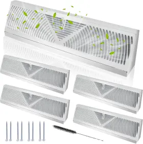 Fba039 Swess 4 Pcs 18 Inch Baseboard Register White Duct Opening