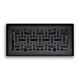 T.a. Industries 445056714755 4 Inch X 10 Modern Contempo Floor Diffuser In Matte Black
