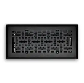 H167mmb04x10 T.a. Industries Air Floor Diffuser 4 In X 10 Inch Steel Modern Decorative Vent Cover Matte Black #2