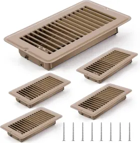 Tandefio 744110136302 4 Pcs Inch X 8 Rv Floor Vent Cover Heavy Duty Metal Register