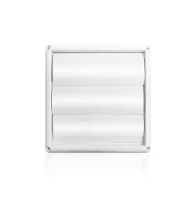 Tech Drive 798250854220 Vent Louvered Outdoor Dryer Cover For Exterior Wall Hood Outlet Air