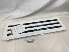 Texas Buildmart 040156650586 24x6 Modern Ac Vent Cover - Decorative White Air Standard Linear Slot Dif