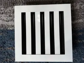 Texas Buildmart 445026511506 10x10 Modern Ac Vent Cover - Decorative White Aluminum Air Ven