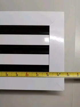 Texas Buildmart 6040156650340 18x6 Modern Ac Vent Cover - Decorative White Air Standard Linear Slot Dif #2