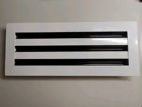 Texas Buildmart 6040156650340 18x6 Modern Ac Vent Cover - Decorative White Air Standard Linear Slot Dif