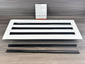 Texas Buildmart 6040156650418 20x6 Modern Ac Vent Cover Decorative White Air Standard Linear Damaged